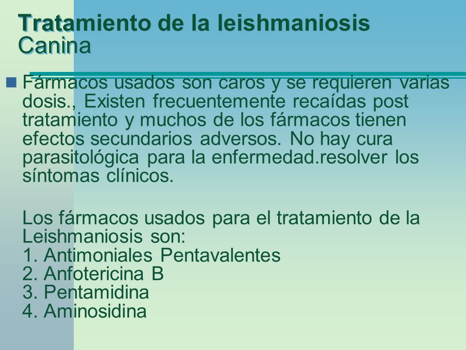 tratamiento de leishmaniasis en bolivia